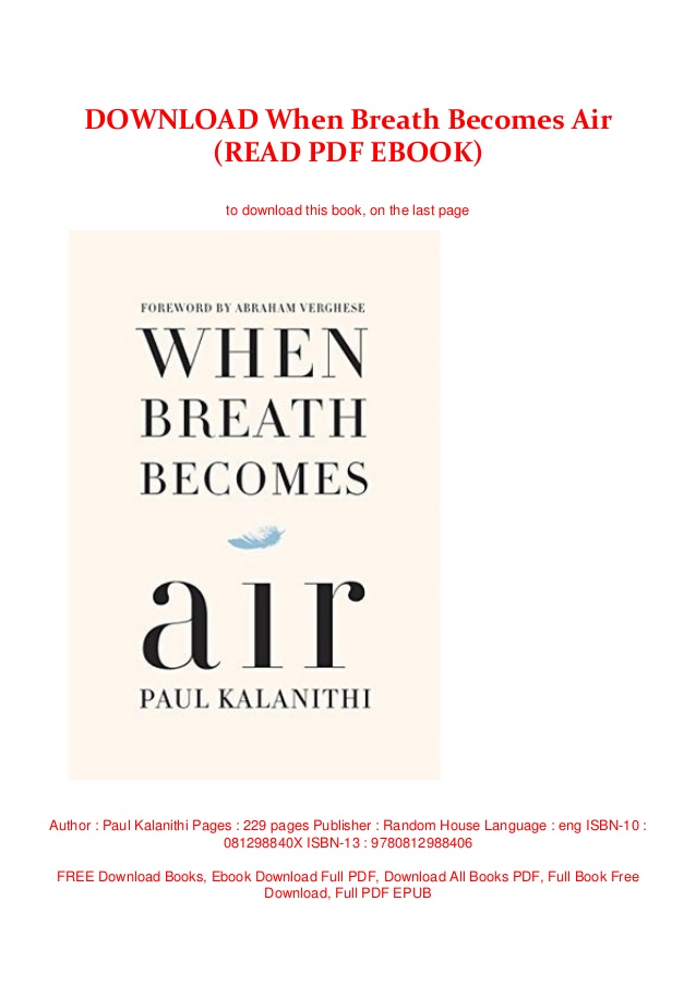 when breath becomes air epub free download
